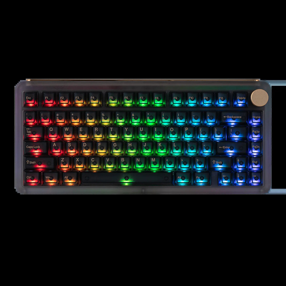 Kiiboom Phantom81 V4 Acrylic Semi-Translucent Mechanical Keyboard - 75% 3-Way Wireless Gaming Keyboard with Creamy Gasket, 8000Mah Battery, RGB Backlit Keys, Luminous Shine-Through, Hot Swap, NKRO, Stainless Steel, 2.4G, 1.5Kg, Pc/Win/Mac Support