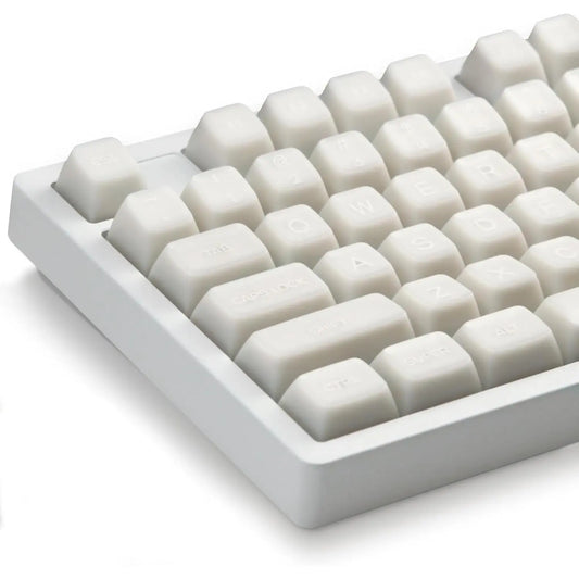 XVX White Jade Double Shot PBT Keycap Set - 132 MDA Profile Compatible with 60%/65%/75%/TKL/96% Layout Cherry MX Switch Mechanical Keyboards