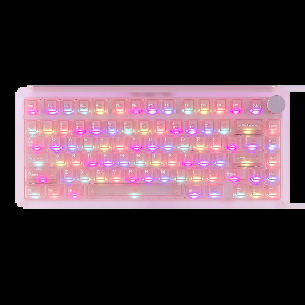 Kiiboom Phantom81 V4 Acrylic Semi-Translucent Mechanical Keyboard - 75% 3-Way Wireless Gaming Keyboard with Creamy Gasket, 8000Mah Battery, RGB Backlit Keys, Luminous Shine-Through, Hot Swap, NKRO, Stainless Steel, 2.4G, 1.5Kg, Pc/Win/Mac Support