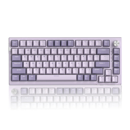 Magegee SKY81 75% Mechanical Gaming Keyboard - Gasket Hot Swappable Wired, 5-Layer Sound Dampening, Knob Control, RGB Backlit, NKRO, Win/Mac Compatible Creamy Keyboard